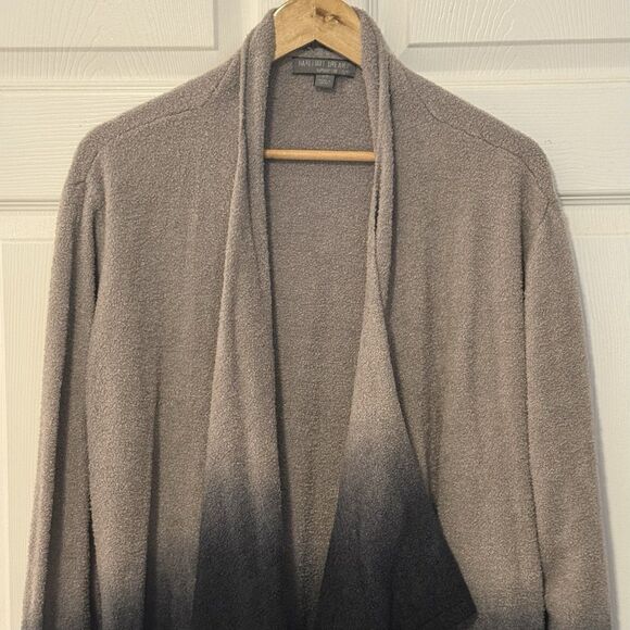 Barefoot Dreams Bamboo Chic Lite Ombre Open Front Cardigan Gray Taupe Size 2X - Picture 4 of 7